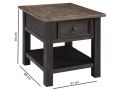 Tracy Traditional Square Side Table - Floor Stock